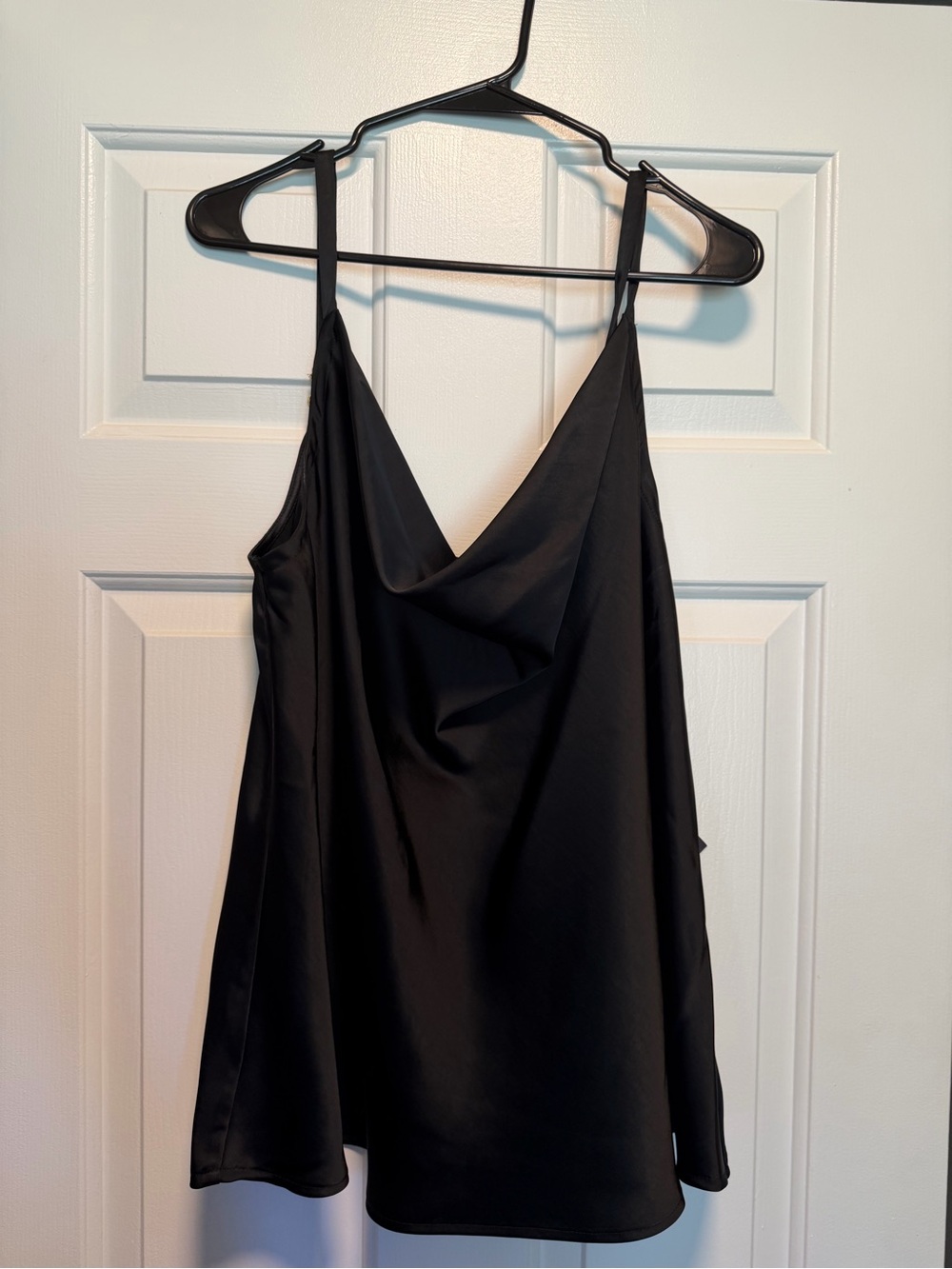 NWT Black Satin Cowl Neck Camisole